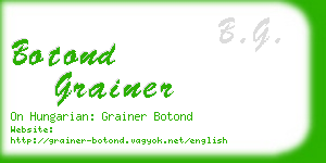 botond grainer business card